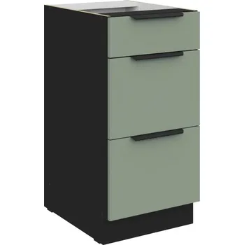 Kuchyňská skříňka Kuchyňská skříňka se šuplíky LUNARA - šířka 40 cm, zelená / černá