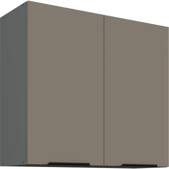 Kuchyňská skříňka Horní kuchyňská skříňka LUNARA - šířka 80 cm, tmavě béžová / antracit