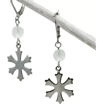 Náušnice Náušnice Sněhové vločky s křišťálem