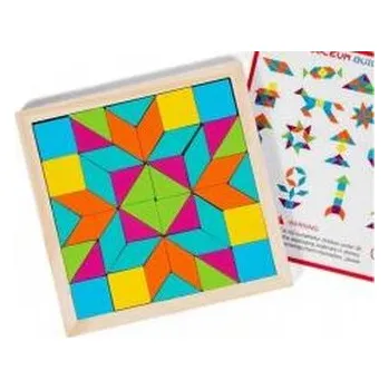 Dřevěná hračka Układanka drewniana geometryczna