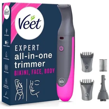 Veet Expert Intimate All-In-One Trimmer - Dámský zastřihovač chloupků a holicí strojek na intimní