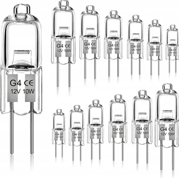 Žárovka HALOGENOVÁ ŽÁROVKA HALOGEN G4 20W 12V 2700K ŽÁROVKA 12 kusů