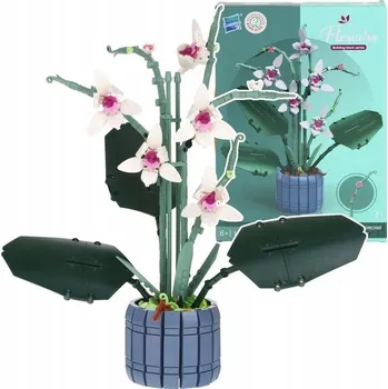 ostatní stavebnice STAVEBNÍ STAVEBNICE ORCHIDEJ ORCHIDEJ V KVĚTINÁČI KYTICE KREATIVNÍ SADA