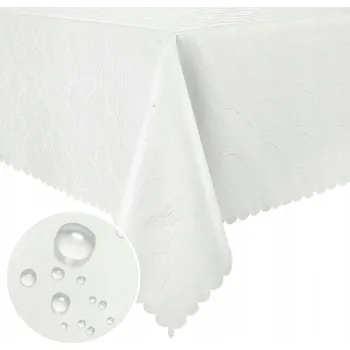 ubrus Obdélníkový ubrus z PU 100 x 140 Cm, bílý s motivem motýlů