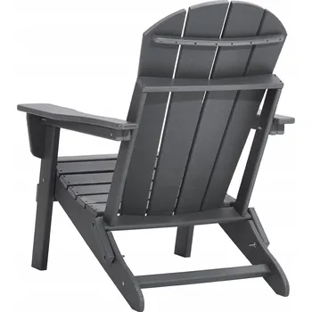 Zahradní Lehátko 2KS 800x755x915MM Skládací Šedé Zahradní Židle
