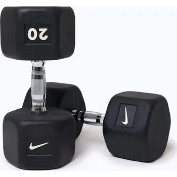 Pogumovaná činka Nike Strength Hex Dumbbell 20 kg black/white