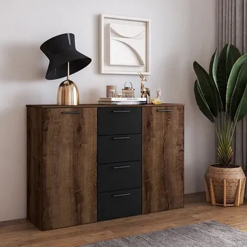 Komoda Tmavá komoda Beta - dub monastery / černá