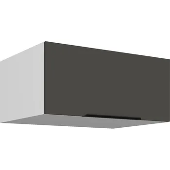 Kuchyňská skříňka Hluboká digestořová skříňka LUNARA - šířka 80 cm, grafit / bílá