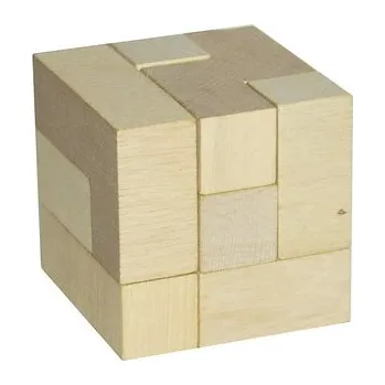 Dřevěná hračka Hlavolam kocka v sáčku