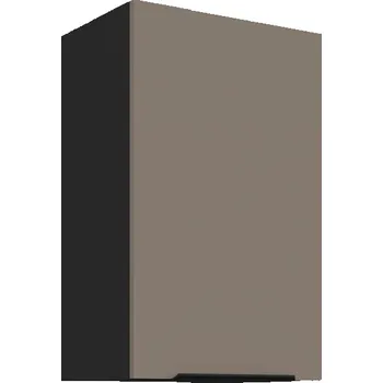 Kuchyňská skříňka Horní kuchyňská skříňka LUNARA - šířka 45 cm, tmavě béžová / černá