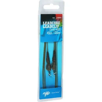 Giants fishing Montáž s olověnou šňůrkou Leadcore 45Lb Leadclip (2ks) 100cm Varianta: Camo Brown
