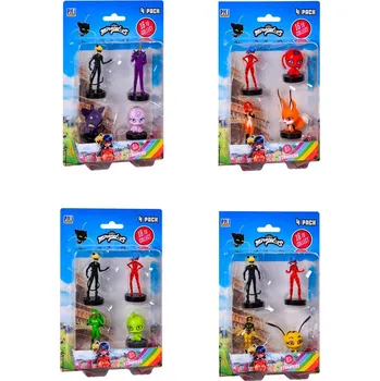 Panenka Miraculous: Lienka a Čierny kocúr- pečiatky 4 ks figúrka Ast.