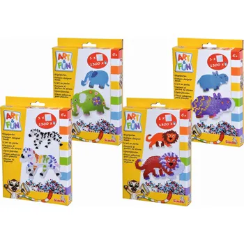 Dřevěná hračka A&F Zažehľovacie korálky Zvieratká, 4 druhy