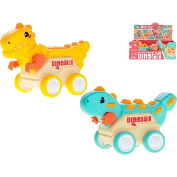 Dřevěná hračka Mikro trading Dinosaurus - 11 cm - na zpětný chod