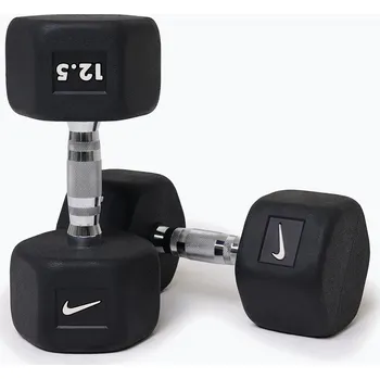 Pogumovaná činka Nike Strength Hex Dumbbell 12,5 kg black/white