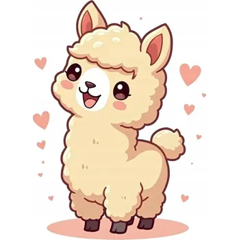 Fototapeta Nažehlovačka Termo Aplikace Nálepka na Oblečení POHÁDKOVÁ LAMA SRDCE