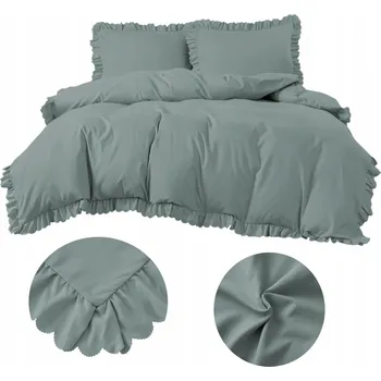 Povlečení POVLEČENÍ S VOLÁNEM 160x200 dvěma povlaky na polštáře LUXUSNÍ SADA PREMIUM FFB-2937