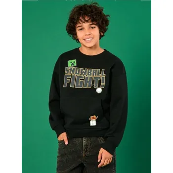 Chlapecká mikina Sinsay - Mikina Minecraft - černá - 657CB-99X - 657CB-99X-170-1