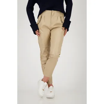 Dámské kalhoty Kalhoty Monari 808903 béžové eko kůže Velikost: 38