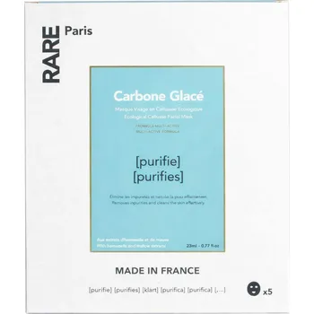 Pleťová maska RARE Paris Carbone glacé purifying face mask - Čisticí pleťová maska 5 ks