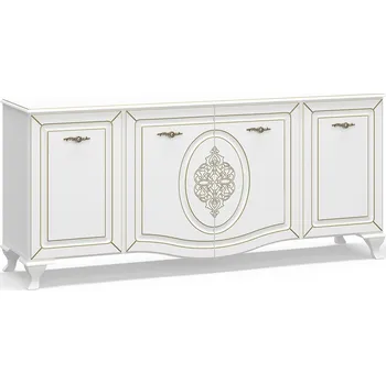 Komoda Komoda FRANKO 4D, 182 cm, bílý mat