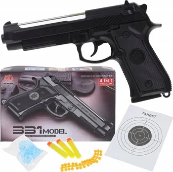 Dětská zbraň PISTOLE NA KULIČKY PLASTOVÉ GELOVÉ ŠIPKY 4V1 HRAČKA PRO DĚTI