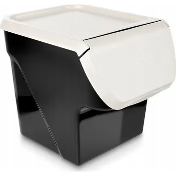 Dóza na potraviny Nádoba na zeleninu a ovoce s víkem, šedopopelavá, 13 l