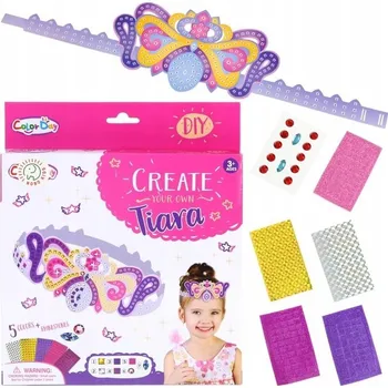 kreativní sada KREATIVNÍ PĚNOVÁ NALEPovací MOZAIKA S ČÍSLY – SADA KORUNKA TIÁRA