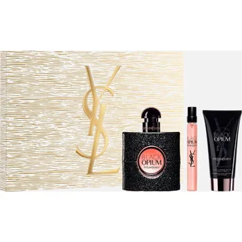 Kosmetická sada Yves Saint Laurent Opium Black Dárková sada, Parfémovaná voda EDP 90ml + tělové mléko 50ml + Parfémovaná voda EDP 10ml