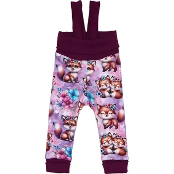 Tepláčky s traky - Lištičky Velikost: 80