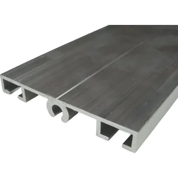 Příslušenství pro zahradní stavbu Krycí hranatá hliníková lišta bez povrchové úpravy 4500 mm