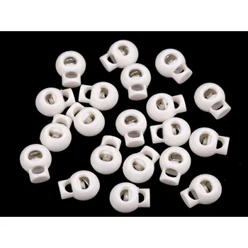 Brzdičky kulaté 15x19 mm, malé, 8 krémová nejsvět.