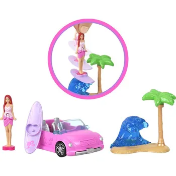 Panenka Barbie mini Barbieland dopravné prostriedky - PLÁŽOVÝ KABRIOLET