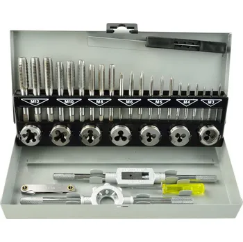 Ruční nářadí GEKO Sada závitníků a oček – M3–M12, 32 ks