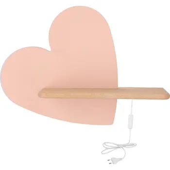 Nástěnné svítidlo CANDELLUX LIGHTING SPÓŁKA Z OGRANICZONĄ Nástěnná lampa Srdcová lampa 5W LED 4000K iq kids s drátem růžová