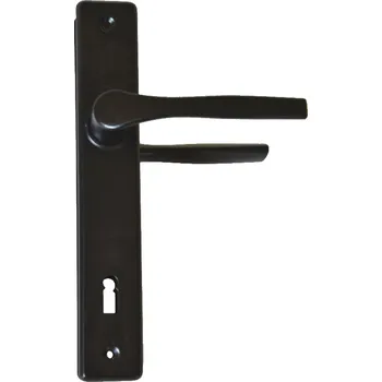 Dveřní kování KOVIAN, s.r.o. Klika AL, štítek Fe, rozteč 90mm, černá