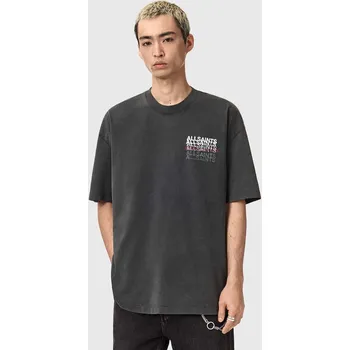 Pánské tričko Bavlněné tričko AllSaints GRAPHENE M013PE černá 99X, vel. XS