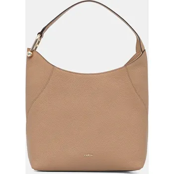 Kabelka Kožená kabelka Furla Lara M Hobo WB01900.HSF000.YU500 béžová 80X, vel. ONE SIZE