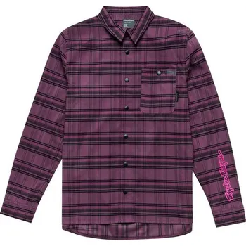 Pánská móda Troy Lee Designs Pánská košile Troy Lee Designs GRIND FLANNE DEEP PURPLEL PLAID - XL