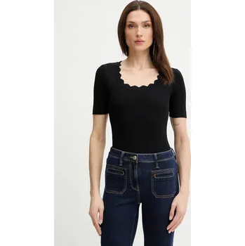 Pánské tričko Tričko Silvian Heach ULDRIK GPP26392MA černá 99X, vel. M