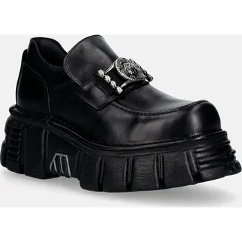 Dámské mokasíny Kožené mokasíny New Rock CRUST NEGRO, TOWER NEGRO LATERAL M.895.C6 černá 99X, EUR 38