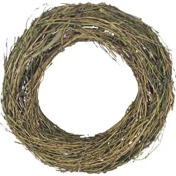 MOREX Dekorační věnec P1536/2 – přírodní proutěný věnec 24 × 5 × 24 cm (k dodekorování)