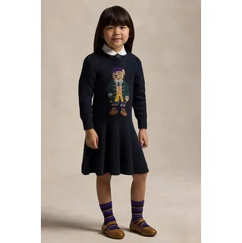 Dámské šaty Dětské bavlněné šaty Polo Ralph Lauren 312950801001 námořnická modř 59X, vel. 117-123