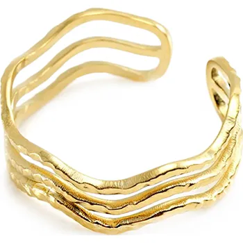 Prsten Prsten Waves tepaný zlatý