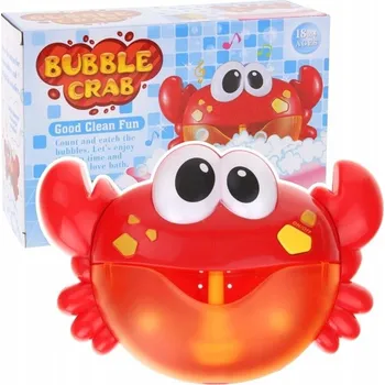 Hračka pro nejmenší STROJEK NA VÝROBU PĚNOVÝCH BUBLIN DO KOUPELE KRAB DO VANY AUTOMATICKÝ