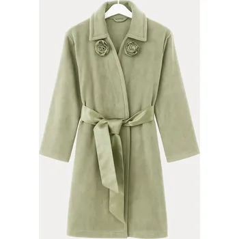 Pánský župan Soft Cotton Dámský bambusový župan Rose, Zelená, 420 g / m², Bambusové vlákno - 60% bambus / 40% bavlna, Krátký - vel. M