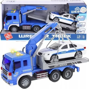 autíčko Nákladní auto Autopřepravník s Jeřábem a Policejní Auto