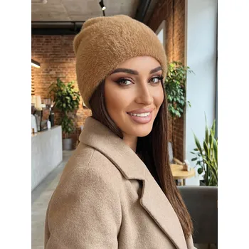 Pokrývka hlavy Dámská alpaková čepice v hnědé barvě, VELIKOST UNI