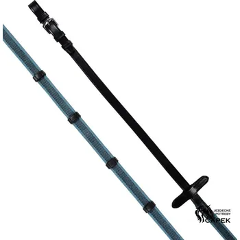 Otěže HKM -COLOR ANTISLIP- - Tyrkysová - Full