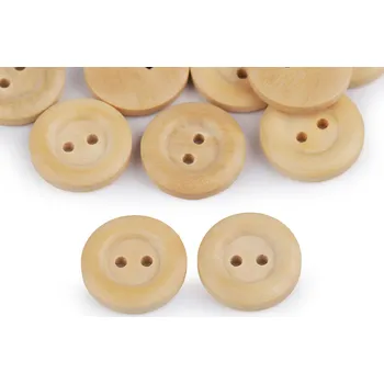 Knoflík Dřevěný knoflík dvoudírkový velikost 20", 24", 28", 30", 32"